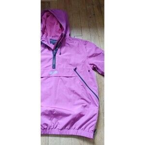 Rokka&Rolla Women's Hooded Pullover Windbreaker Anorak Jacket Magenta Size S